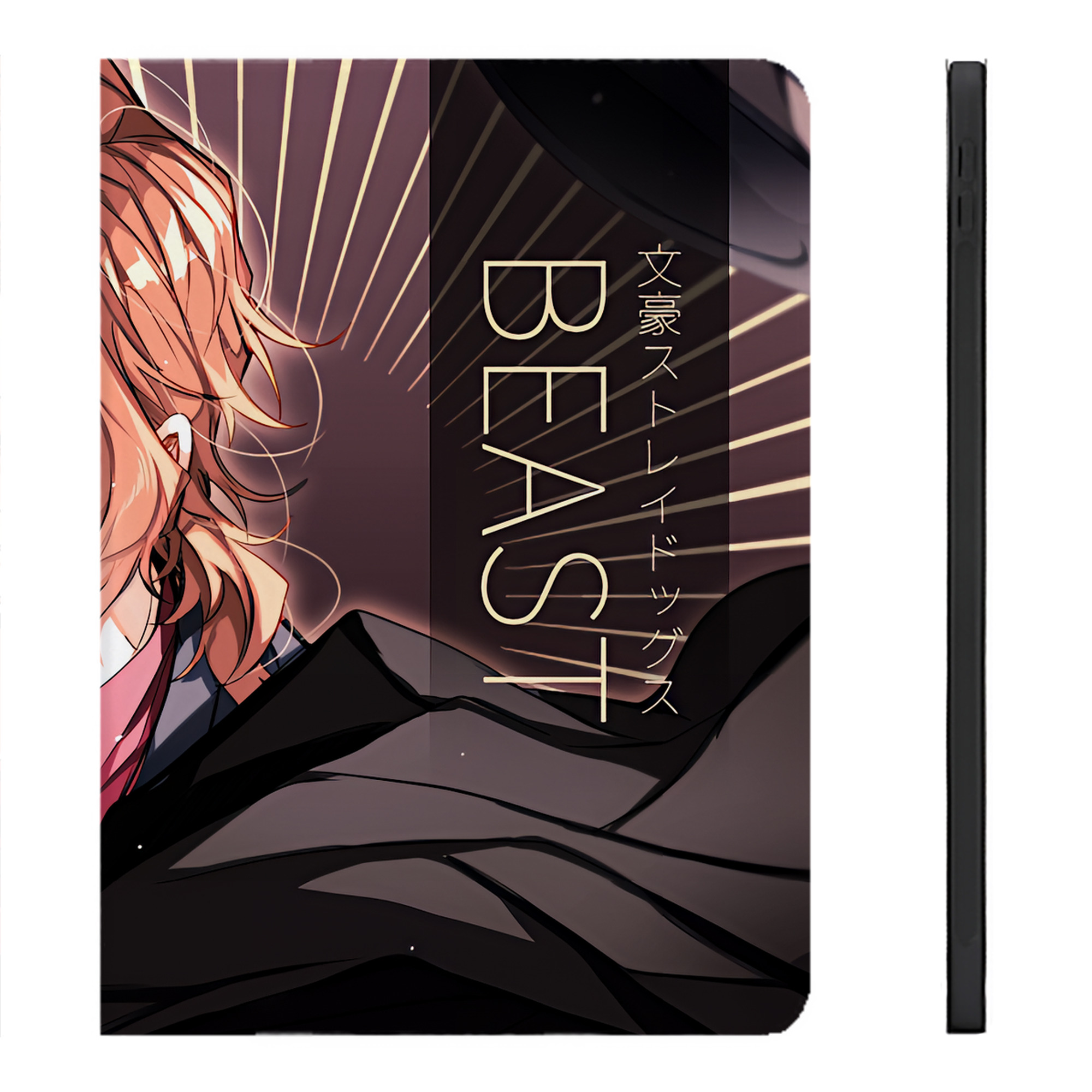 （画像用） 文豪ストレイドッグス Bungo Stray Dogs IPadケース ペンホルダー付き ブックスタイルデザイン